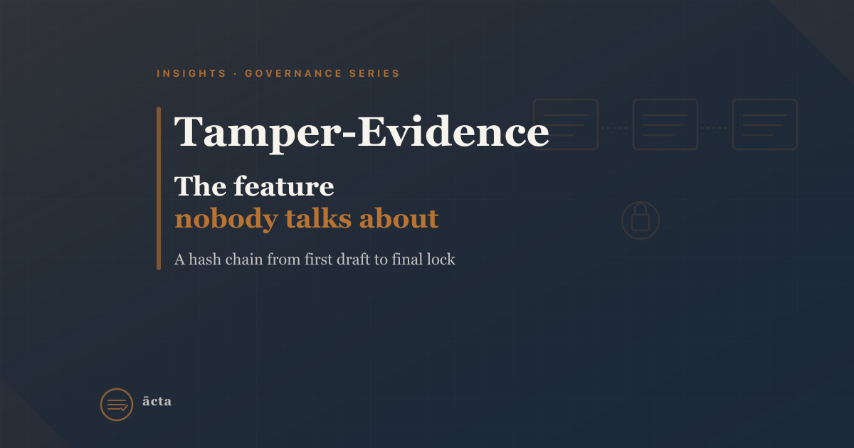 Tamper-Evidence: The Feature Nobody Talks About