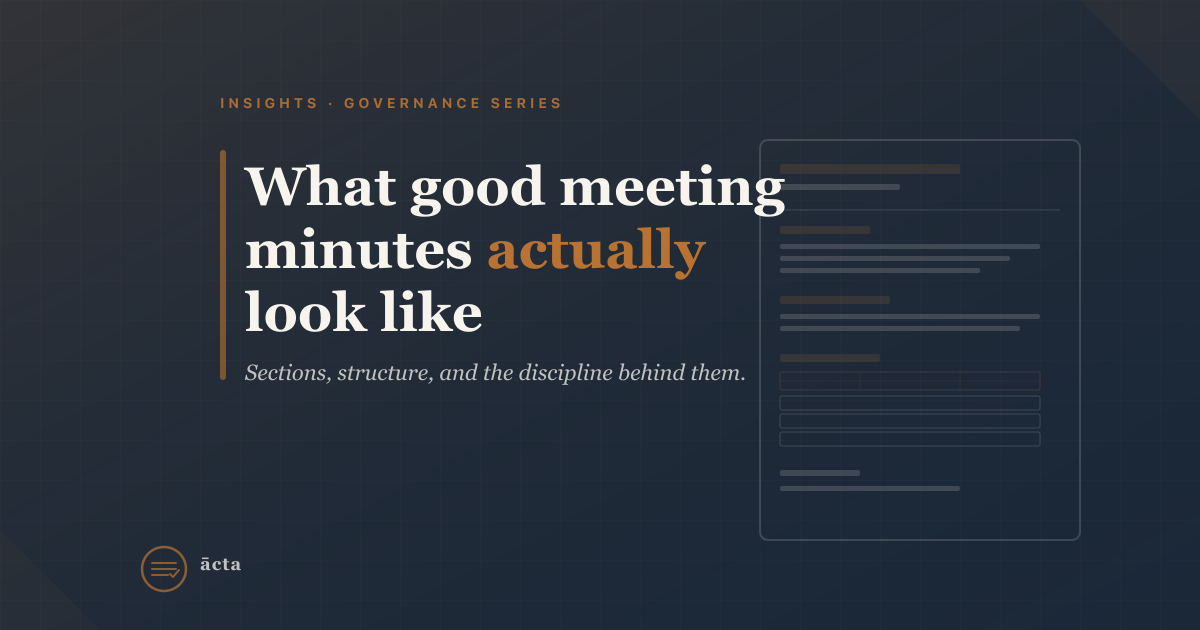 What Good Meeting Minutes Actually Look Like